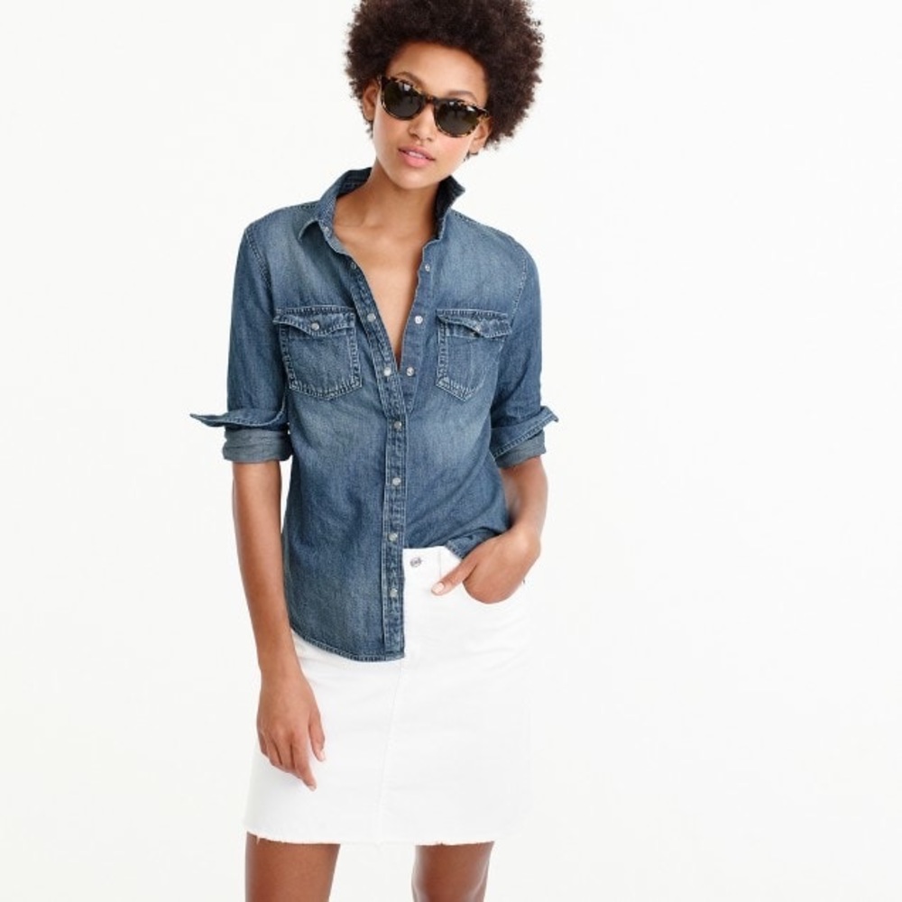 JCrew Western Chambray Shirt